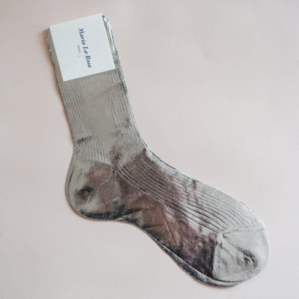 MARIA LA ROSA ONE RIBBED LAMINATED SOCKS